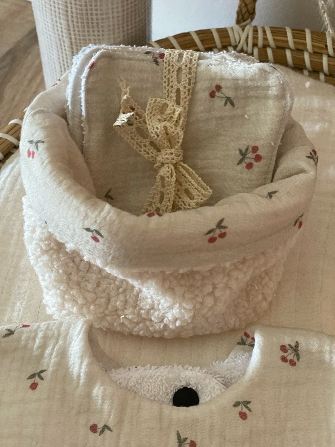 Duo panière et lingettes lavables