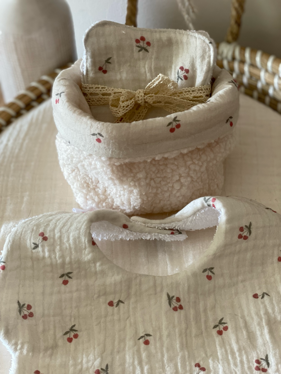 Duo panière et lingettes lavables